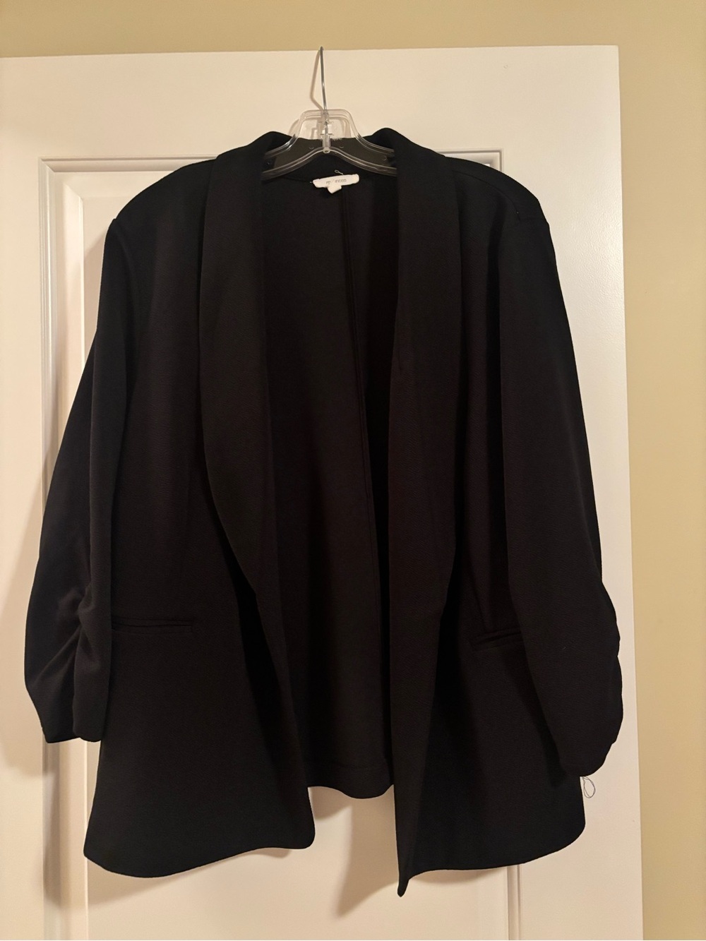 Maurices Black Open-Front Draped Blazer
